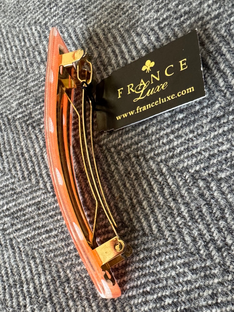 Nwt, France Luxe, Rectangle Polka Dot Barrette With French Clip — image 2 of 7